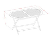 East West Furniture DICM7CWNA Diboll 7 Piece Patio Dining Set Consist of an Oval Outdoor Acacia Wood Table and 6 Folding Side Chairs, 36x60 Inch, Natural Oil East West Furniture