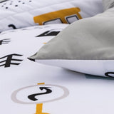 NTBED 5 Pieces Construction Truck Twin Comforter Set for Boys Kids Forest Vehicles Excavator Lightweight Microfiber Bedding Sets NTBED