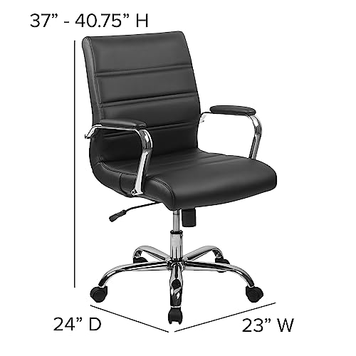 Flash Furniture 5 Piece Mahogany Oval Conference Table Set with 4 Black and Chrome LeatherSoft Executive Chairs Flash Furniture