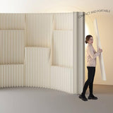 Paper Bookshelf Room Divider Portable Room Dividers and Folding Privacy Screens Displays for Room Separation for Room Separation Dorm Office Studio Exhibition Store 5.91ft H * 13.13ft L * 1.41ft W YTMPGM