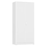 Crownland 72” Metal Storage Cabinet, Lockable Garage Storage Cabinets, High Office Storage Cabinet with Adjustable Shelves for Garage, Home Office, Classroom, Pantry, File(White) Crownland