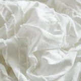 WONGS BEDDING White Comforter Set King,7 Pieces Ruffle Comforter Set with Sheets,Textured Bed in a Bag for King Bed 104"×90" WONGS BEDDING