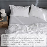 Simple&Opulence Belgian Linen Sheet Set Solid Color - 3 Pieces (1 Flat Sheet, 1 Fitted Sheet & 1 Pillowcase) Natural Flax Cotton Blend Soft Breathable Farmhouse Bedding - Twin Size, White Simple&Opulence