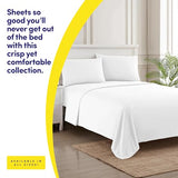 1500 Supreme Collection Full Sheet Sets White - Luxury Hotel Bed Sheets and Pillowcase Set for Full Mattress - Extra Soft, Elastic Corner Straps, Deep Pocket Sheets, Full White Sweet Home Collection