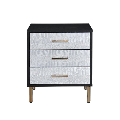 Myles - Nightstand - Black / Gold / Silver HouseOfZazla
