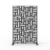 Metal Privacy Screen Room Divider, 72" h x 47" w Freestanding Decorative Panel, Rustproof Steel Indoor Outdoor Privacy Fence for Patio, Balcony, Garden, Living Room, Office & Sunroom GAOMON