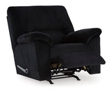 Signature Design by Ashley SimpleJoy Casual Rocker Recliner with Pillow-Top Armrest, Black