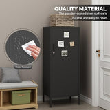 Steehoom Metal Locker Cabinet Lockable Bathroom Storage Cabinet Black 4 Tier Employee Lockers for Home, School, Office, Garage H49.21'' (Black) Steehoom