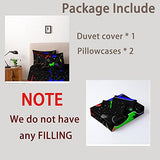 Holiyjog Gaming Duvet Cover Set for Boys Kids Gamepad Comforter Cover with 2 Pillowcases Gamer Bed Set King Size… Holiyjog