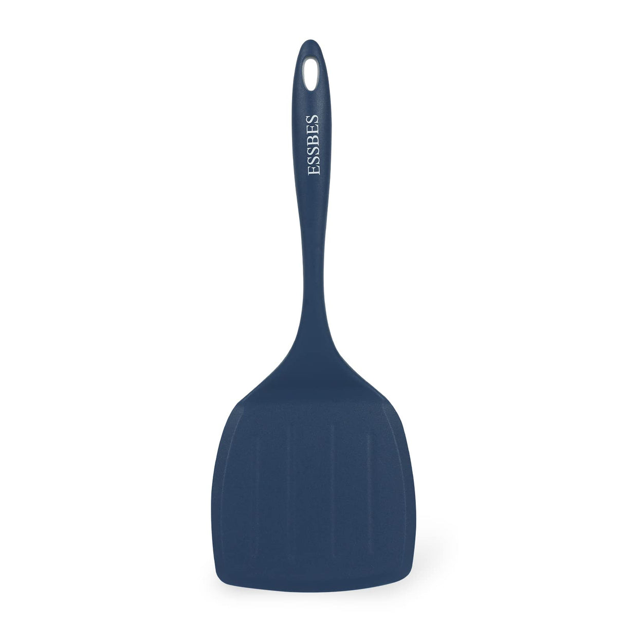 ESSBES Extra Large Silicone Turner - 600F Heat Resistant Nonstick Flexible Kitchen Spatula, BPA Free Dishwasher Safe Utensils, Nonslip Grips One Piece Cookware Suitable for Cooking Baking (Blue) ESSBES