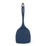 ESSBES Extra Large Silicone Turner - 600F Heat Resistant Nonstick Flexible Kitchen Spatula, BPA Free Dishwasher Safe Utensils, Nonslip Grips One Piece Cookware Suitable for Cooking Baking (Blue) ESSBES