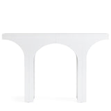 Tribesigns 47 Inches Console Table, Wooden Entryway Table, Modern Hallway Table, Sofa Table with Arch Base, Unique Foyer Table, Behind Couch Table, White Long Accent Table for Living Room, Entrance Tribesigns