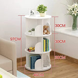 Toytexx Inc and Design 3 Tier 360° Rotating Stackable Shelves Bookshelf Organizer (White) TOYTEXX INC & DESIGN