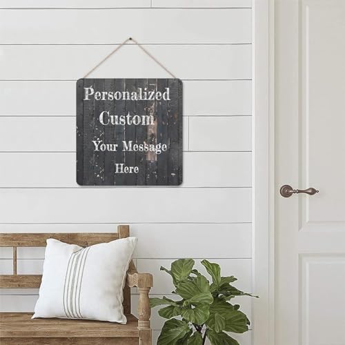 Custom Wood Signs Personalized Text Door Signs for Home Decor Customized Plank Gifts for Family Wedding Farmhouse Kitchen ALLC