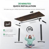 SIAGO Electric Standing Desk Adjustable - 48 x 24 Inch Sit Stand up Desk with 0.8 Inch Thick Tabletop - Adjustable Height Table with 3 Memory Preset, Cable Management for Home Office SIAGO