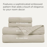 Bedsure King Size Sheets Set - 4 Pieces Soft King Sheets - Breathable & Cooling - Hotel Luxury - Easy Care Polyester Microfiber Bedding for Women, Men, Linen Bedsure