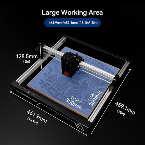ATOMSTACK Swift 12W Laser Engraver, Swift 12W Laser Cutter, 0.06mm High Accuracy Laser Engraving Machine for Wood and Metal, Dark Acrylic, Glass, Leather ATOMSTACK