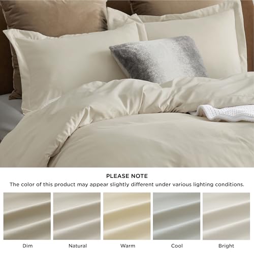 Bedsure Duvet Cover Queen Size - Only Includes 1 Duvet Cover (90"x90"), Hotel Luxury Soft Double Brushed All Season Bedding for Kids & Adults, Zipper Closure, NO Comforter, Linen Bedsure