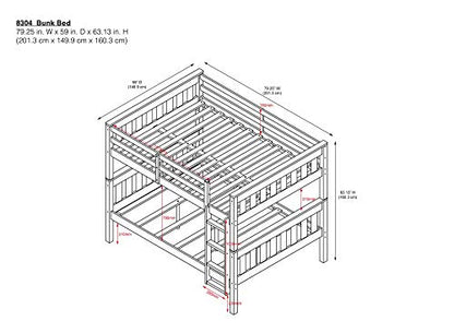 DHP Moon Full Over Full Bunk Bed with USB Port in Black - WoodArtSupply