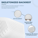 Grand patio 7-Piece Outdoor Dining Set with 6 Outdoor Modern Recycled Plastic Dining Chairs Rust Free Frame, Woodgrain Legs, Whale Modeling Design for Kitchen, Dining (Light Gray) Grand patio