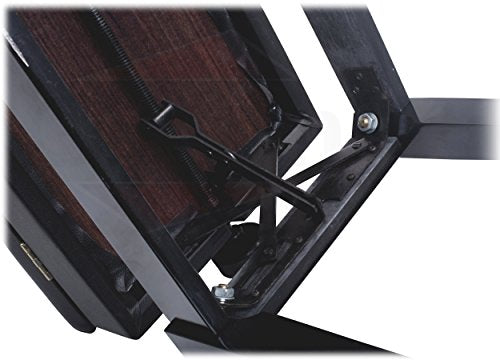 GRIFFIN Premium Antique Piano Bench | Adjustable Black Solid Wood Frame & PU Leather Padded Cushion | Vintage Ergonomic Musicians Keyboard Chair | Griffin