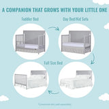 Dream On Me Cape Cod 5-In-1 Convertible Crib In Pebble Grey, Greenguard Gold And JPMA Certified, Built Of Sustainable New Zealand Pinewood, 3 Mattress Height Positions