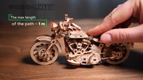 WOODEN.CITY Cruiser 3D Motorcycle Puzzle for Adults - Motorcycle Building Kit Adult - Wooden Model for Adults to Build - Build Your Own Motorcycle Kit - 3D Wooden Puzzle Model Motorcycle Kit  - WoodArtSupply