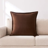Lush Decor x Chuks Collins Terran Velvet Euro Sham Cover Single 26" W x 26" L Brown - Velvet Throw Pillow - Euro Pillow Covers - Glam Decorative Pillows for Bed - Luxury Home Decor Lush Decor