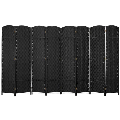 Room Divider 8 Panel 5.6 FT Tall Privacy Screen Waterproof Wood Frame Partition Room Dividers and Folding Privacy Screens Freestanding Wall Divider Indoor and Outdoor for Portable Room Separation PayLessHere