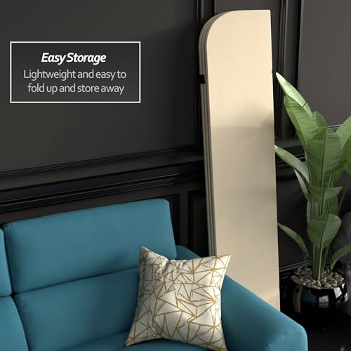 Red Lantern 6 ft. Modern Arch Velvet Room Divider Cream 3 Panel Red Lantern