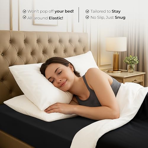 Utopia Bedding Full Fitted Sheet - Bottom Sheet - Deep Pocket - Soft Microfiber - Shrinkage and Fade Resistant - Easy Care -1 Fitted Sheet Only (Black) Utopia Bedding