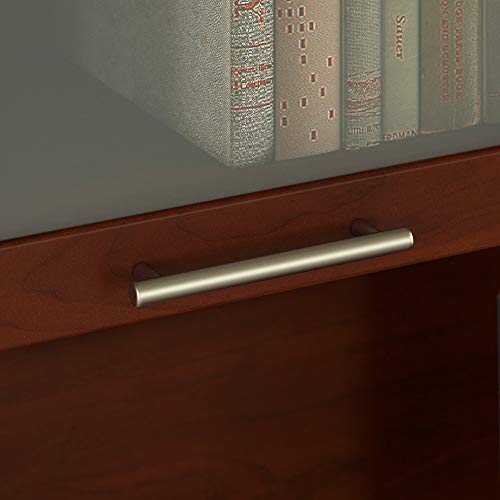 Bush Furniture Somerset 60W Desk Hutch with Shelves and Cabinets in Hansen Cherry Bush Business Furniture