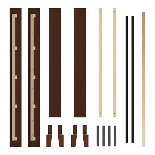 Yaheetech Full Bed Frame Natural Solid Wood Platform Bed with Wooden Slats Support, 12-inch Underbed Space for Storage, Noise-Free Design, Easy Assembly, Dark Walnut Finish Yaheetech
