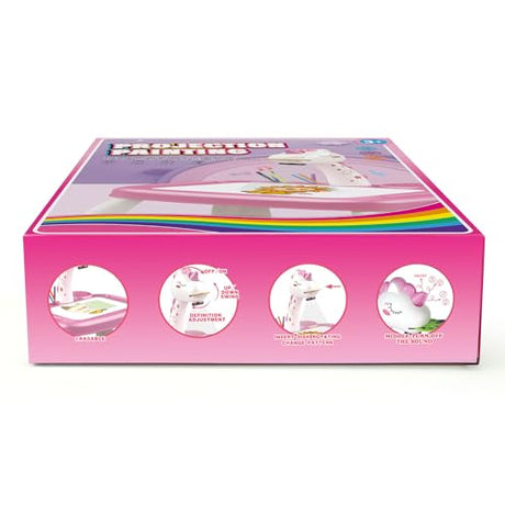 Drawing Projector for Kids, Art and Crafts, Drawing Board with Music, Color Pens, Pencils, Crayons, Scrapbook, Unicorn Sticker Book, Ideal Toy for 3+ Year Old Girls & Boys (Unicorn Kit) Hoarosall