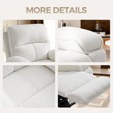 YuuYee Teddy Fleece 360° Swivel Rocker Recliner Nursery Rocking Chairs with Phone Holder Manual Gilder Recliner Chair with Wide Foot Rest for Living Room and Baby Room