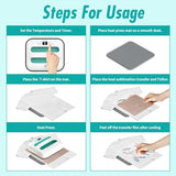 EASYCOUNT E Heat Press Machine 12" x 10" Portable & Easy Heat Press for T-Shirts, Pillows, Tote Bags & More (White-Green) EasyCount E