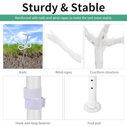 HOTEEL 10x30 Party Tent Outdoor Canopy Tent with Removable Sidewalls, White Tents for Parties Waterproof for Patio Gazebo Shelter Carpas Wedding Events BBQ Hoteel