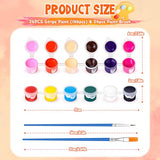 héBei 20 Pack 280 Pcs Mini Acrylic Paint Set with Brushes for Kids Adults Craft Paint, 12 Colors Washable Acrylic Paint Strips for Home Classroom Birthday Party DIY Favors héBei
