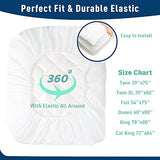 HOMTEC King Mattress Pad Cotton Mattress Pad Cover Quilted Mattress Cover 18-22" Deep Pocket Mattress Protector King Size Thin Down Alternative Filling Noiseless & Breathable HOMTEC