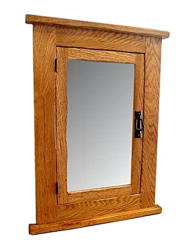 Solid Oak Mission Recessed Medicine Cabinet/Solid Wood & Handmade - WoodArtSupply