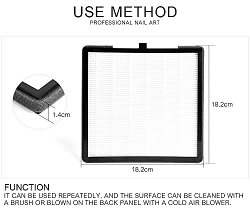 KADS 2Pcs Nail Dust Collector Filters Screen KADS