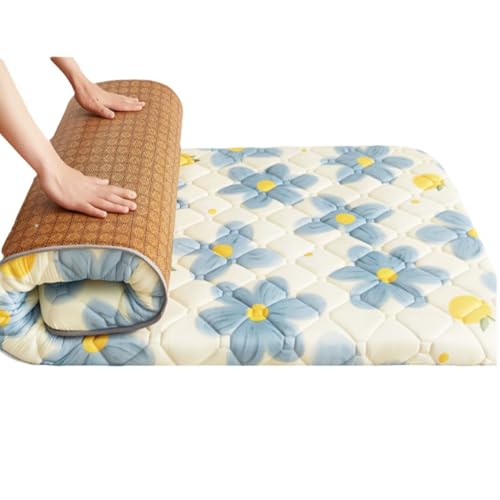 WLLYXUS Japanese Floor Mattress Futon Mattress,Tatami Mat Sleeping Pad Cooling Foldable Roll Up Mat Dormitory Pad Floor Lounger Pillow Bed WLLYXUS