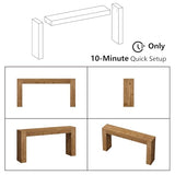 WINWY Solid Wood Console Table for Entryway, 63" Long Farmhouse Sofa Table Behind Couch, Rustic Rectangular Wooden Entry Tables for Living Room, Hallway, Foyer, 10 Mins Easy Assembly WINWY