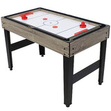 Sunnydaze 10-in-1 Game Table - Combination Multi-Game Table with Billiards, Push Hockey, Foosball, Ping Pong, and More - 49.5-Inch - Classic Wood Stain Sunnydaze