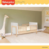 Dream On Me Fisher Price Iris 4-in-1 Convertible Crib in Vintage White Oak, JPMA & Greenguard Gold Certified, Crafted from New Zealand Pine Wood Dream On Me