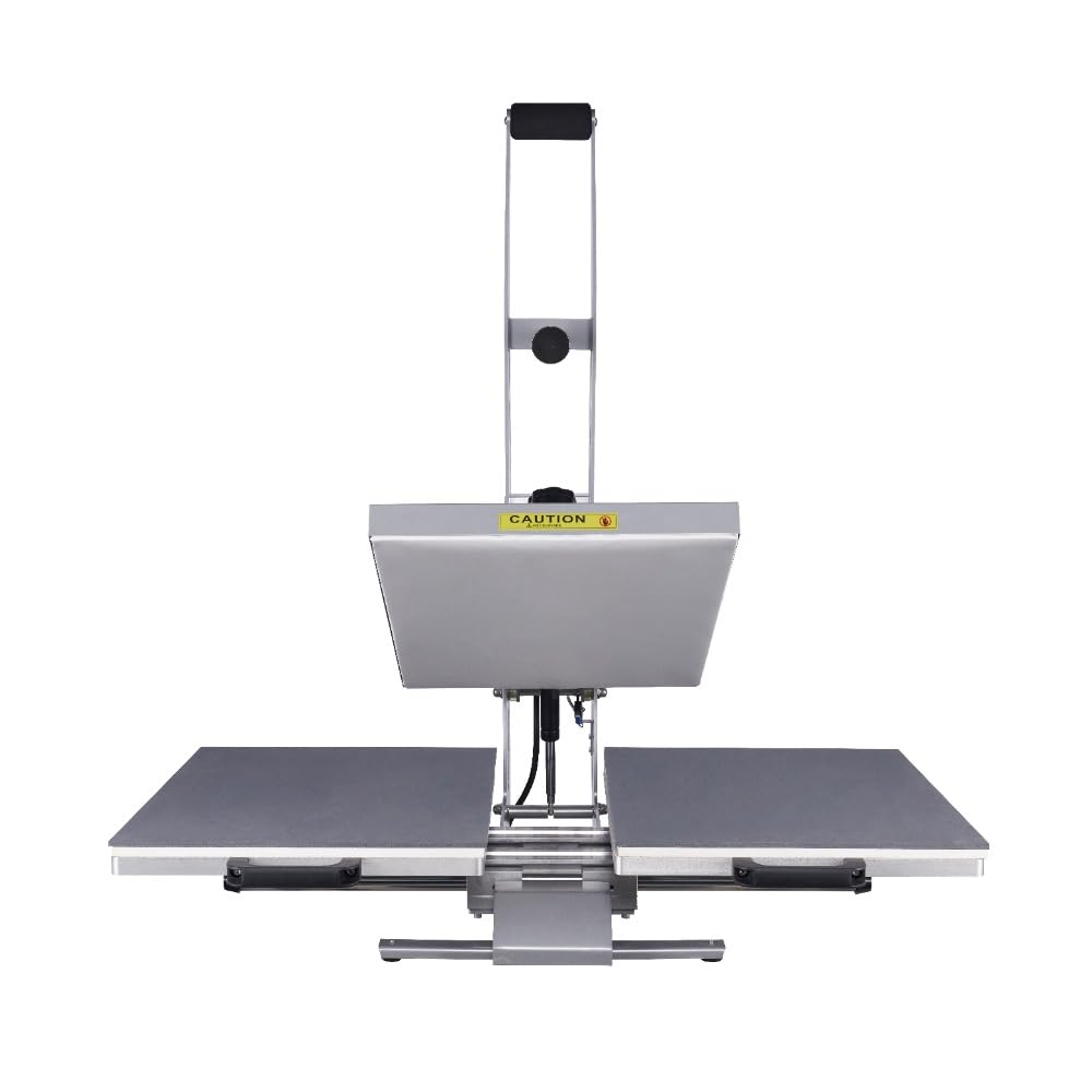 KEIKI 24x16 Inch Large Digital Semi-Automatic Manual Dual Platen Sublimation Heat Press Machine for T-Shirts, Single Layer Pressing Vertical Heat Transfer Machine with Slide-Out Base, 110V,2000W KEIKI