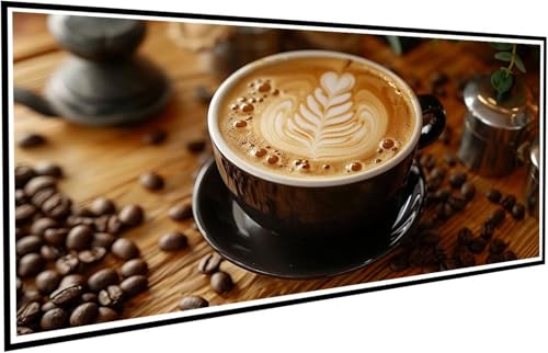 Coffee Diamond Art Kits for Adults, DIY Diamond Painting Food Paint by Numbers Kit for Beginners, 5D Full Drill Diamonds Gem Arts and Crafts for Home Wall Decor Gifts, Hobbies for Women 28x56inch N3-9 HUAYIJON