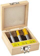YONICO Router Bits Set Dado Straight Bit Undersize Plywood 3 Bit 1/2-Inch Shank 14323 Yonico