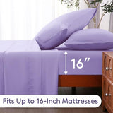 LONAVA Twin Sheet Set 3 Pieces,Lavender Ultra Soft & Breathable Microbifer Sheets, 1600 Thread Count Hotel Luxury Oeko-Tex Bed Sheets, 14-16 Inch Deep Pocket Durable Wrinkle Free Sheets LONAVA