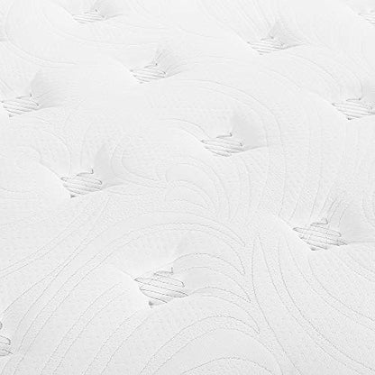 Olee Sleep Full Mattress, 10 Inch Plush Cloud Hybrid Mattress, Gel Infused Memory Foam, Pocket Spring for Support and Pressure Relief, CertiPUR-US Certified, Bed-in-a-Box, Soft, Full Size